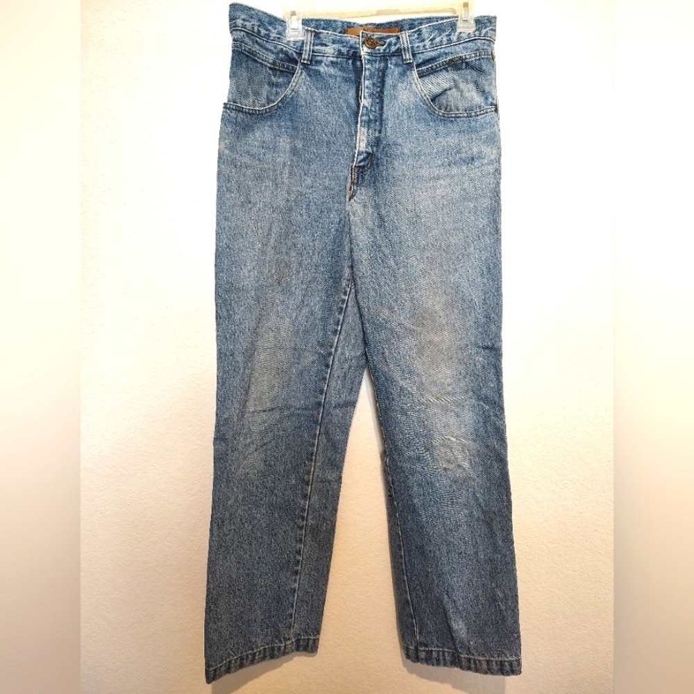 Columbia Vintage River Lodge Light Blue Denim Cargo Style Jeans